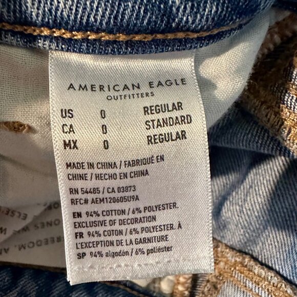 American Eagle Jeans Size 0 Inseam 27 inches Comfort Stretch - Picture 11 of 11